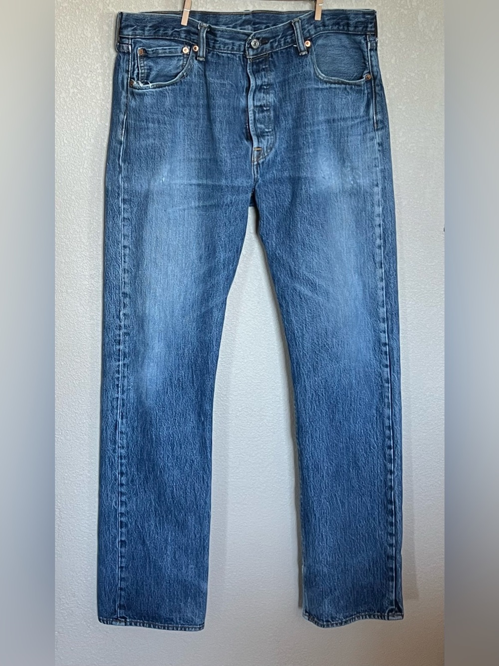 Men’s Levi's 501 Straight-Leg Blue Denim Jeans size 36X36